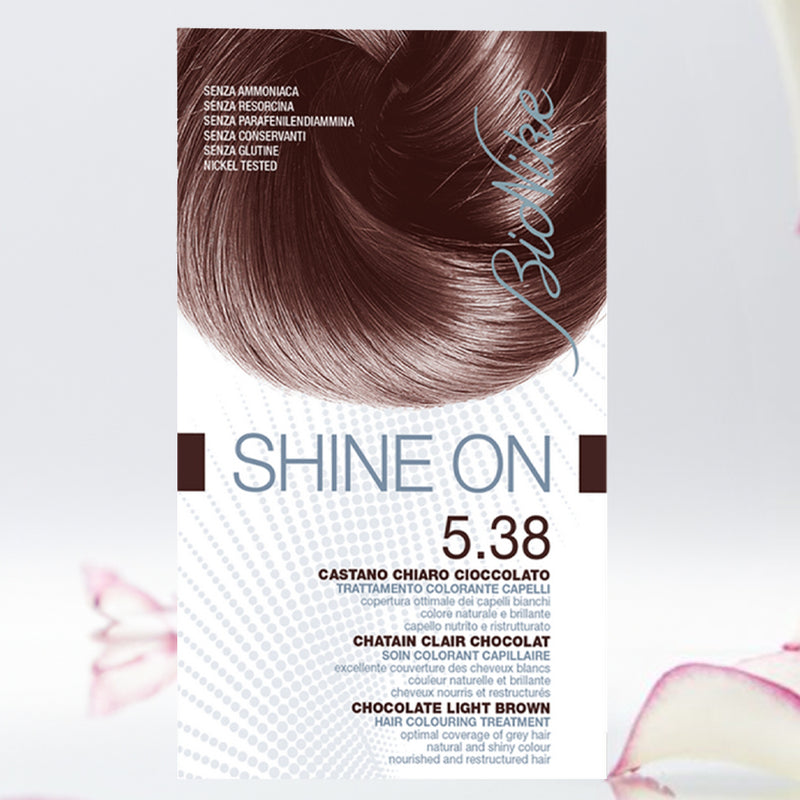 SHINE ON HAIR COLOURING TREATMENT 闪耀染发护理 (5.38 - 巧克力浅棕色)