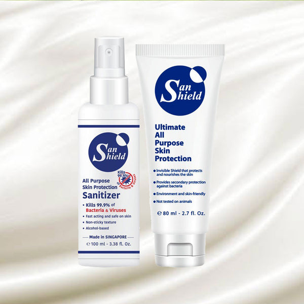 San Shield Ultimate All Purpose Skin Protection b/w Sanitizer Spray